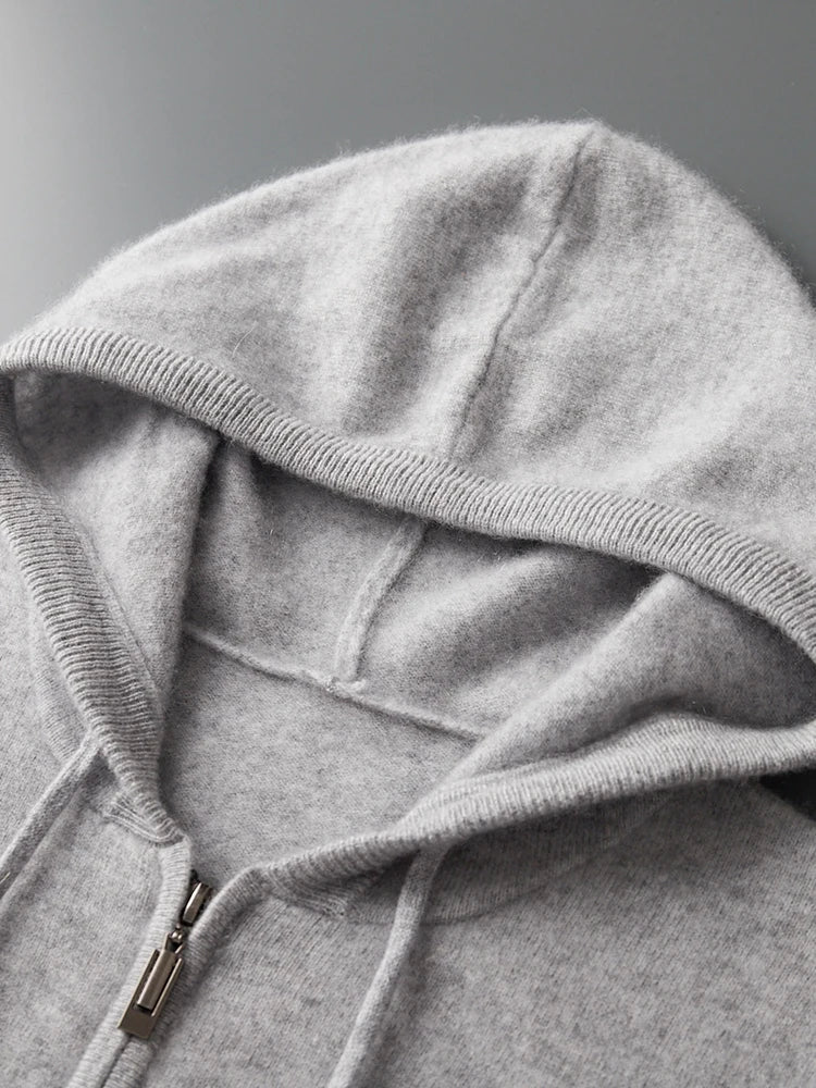 Ensemble homme laine mérinos, cardigan zippé – CLEVI Paris