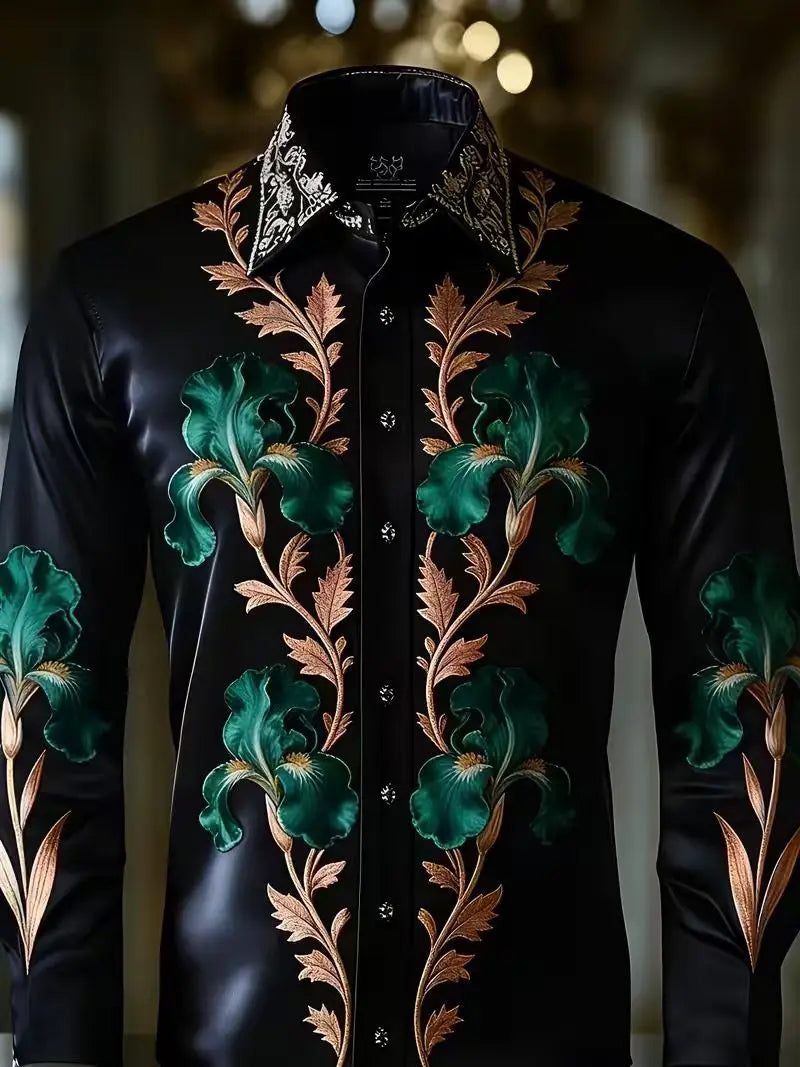 Chemise Homme Imprimée 3D à Manches Longues – CLEVI Paris