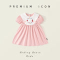 Robe fille brodée à fleurs en coton – CLEVI Paris