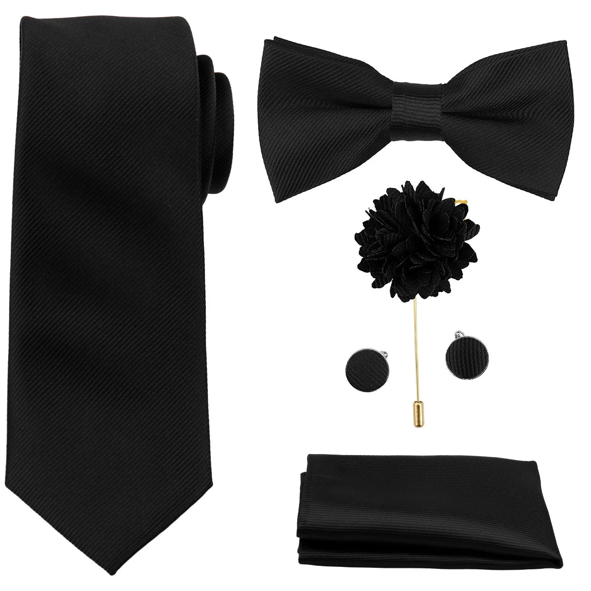 Coffret homme 5 pièces, cravate et nœud papillon – CLEVI Paris