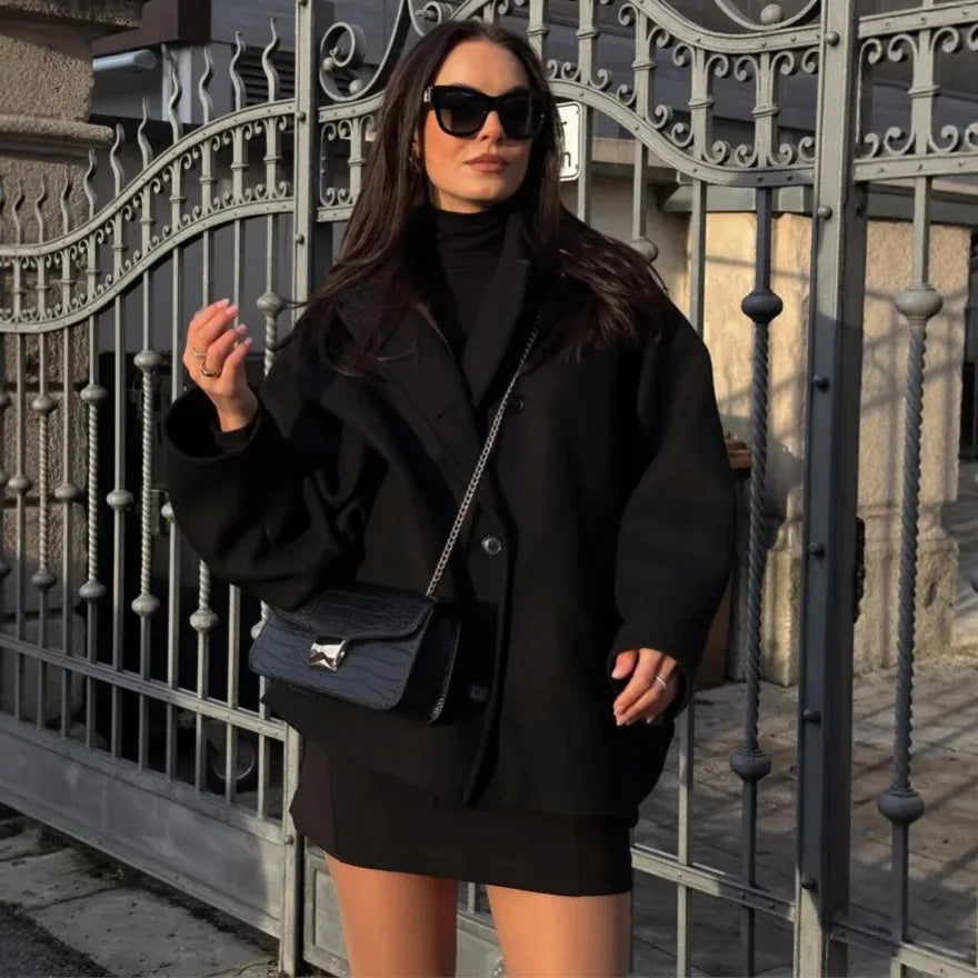 Manteau court femme Shpmishal coupe ample – CLEVI Paris