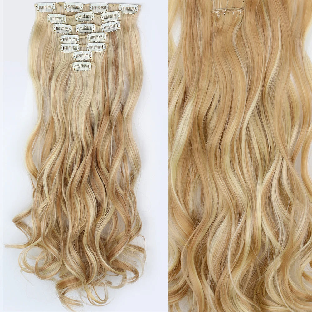 Extensions Cheveux Clips 7 Pcs Synthétique 50 Couleurs – CLEVI Paris