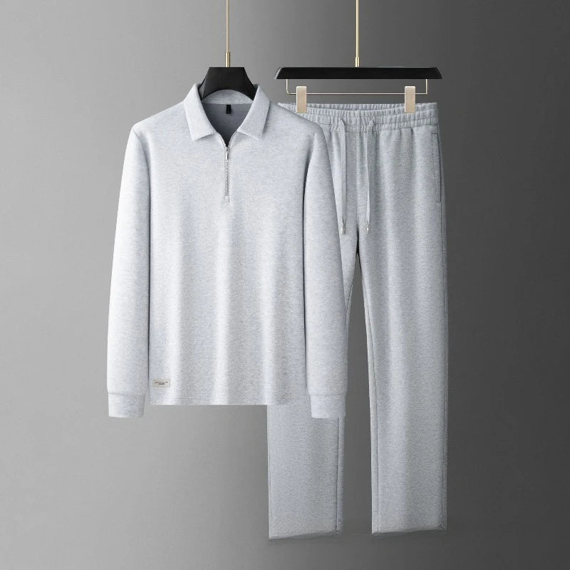 Ensemble homme polo zippé et pantalon Minglu – CLEVI Paris
