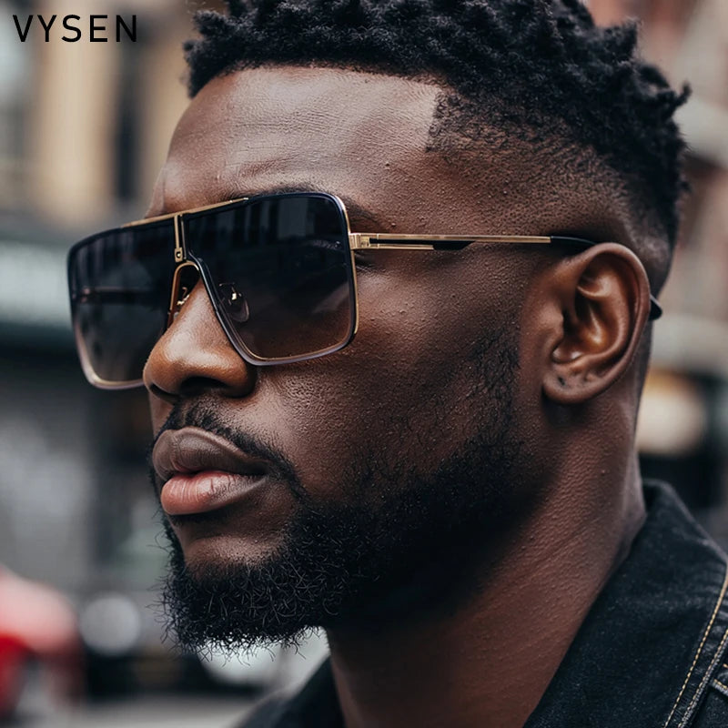 Lunettes homme carrées oversize en alliage – CLEVI Paris