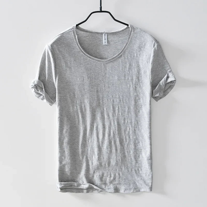 T-Shirt Homme Basique 100% Coton Col Rond Slim Fit Respirant Printemps Été M-3XL – CLEVI Paris