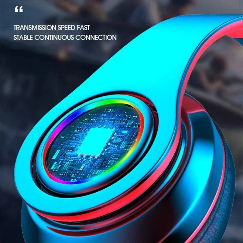 Casque Bluetooth 5.0 LED FM Carte SD Micro Pliable 10h – CLEVI Paris