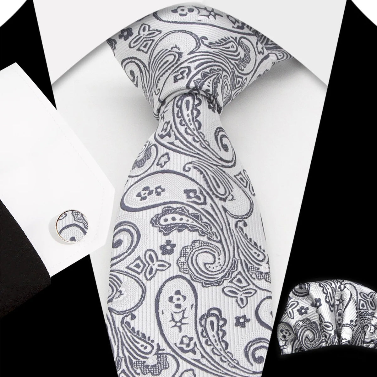 Ensemble Cravate Soie Paisley Homme – CLEVI