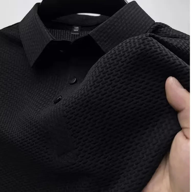Polo Homme Ice Silk Ajourné Manches Courtes Respirant Business Casual Été Multi-Couleurs M-5XL – CLEVI Paris