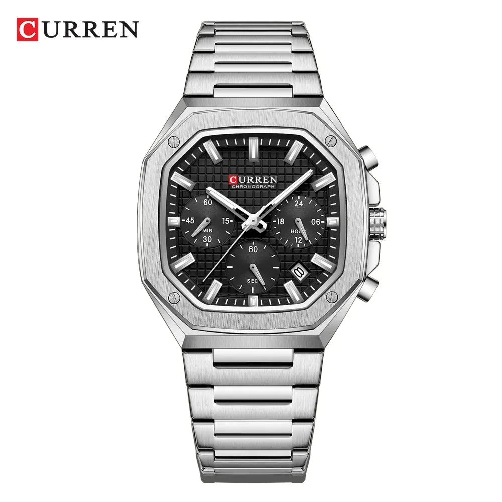 Montre Quartz Homme CURREN 8459 – Sport Luxe, Acier Inoxydable & Étanche | 8 Coloris