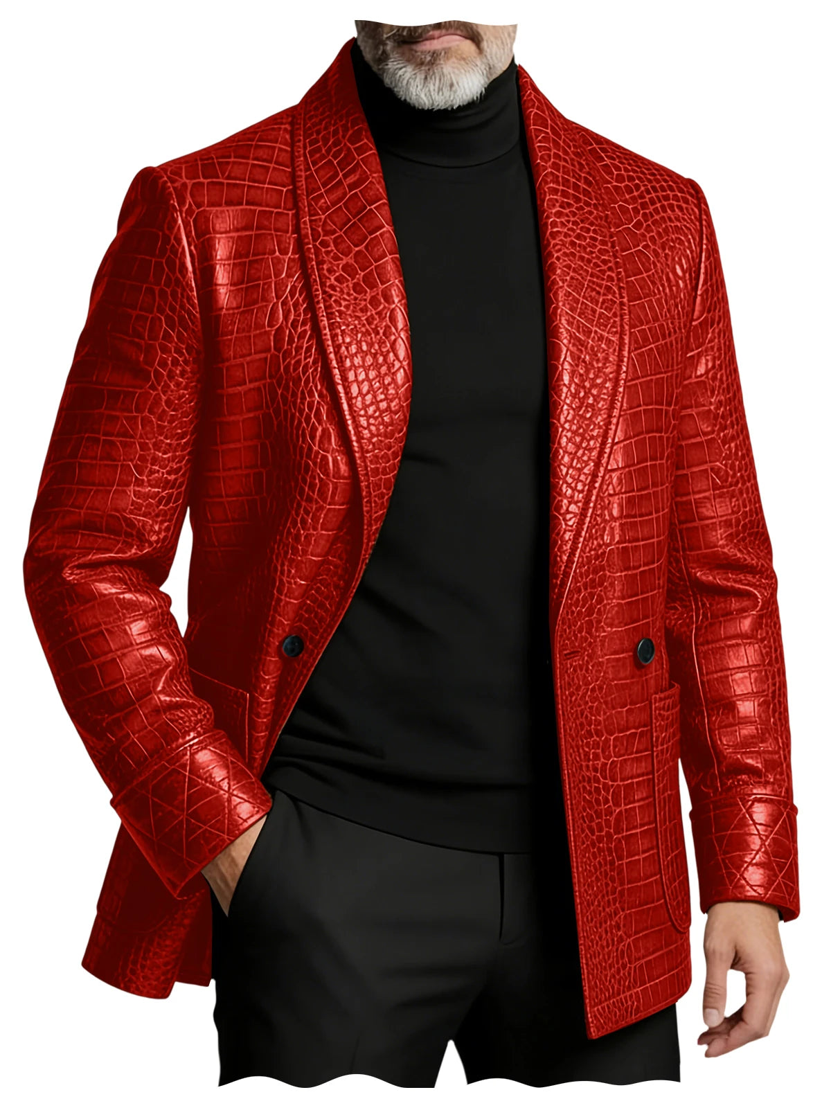 Blazer Homme Effet Croco Double Boutonnage – CLEVI Paris
