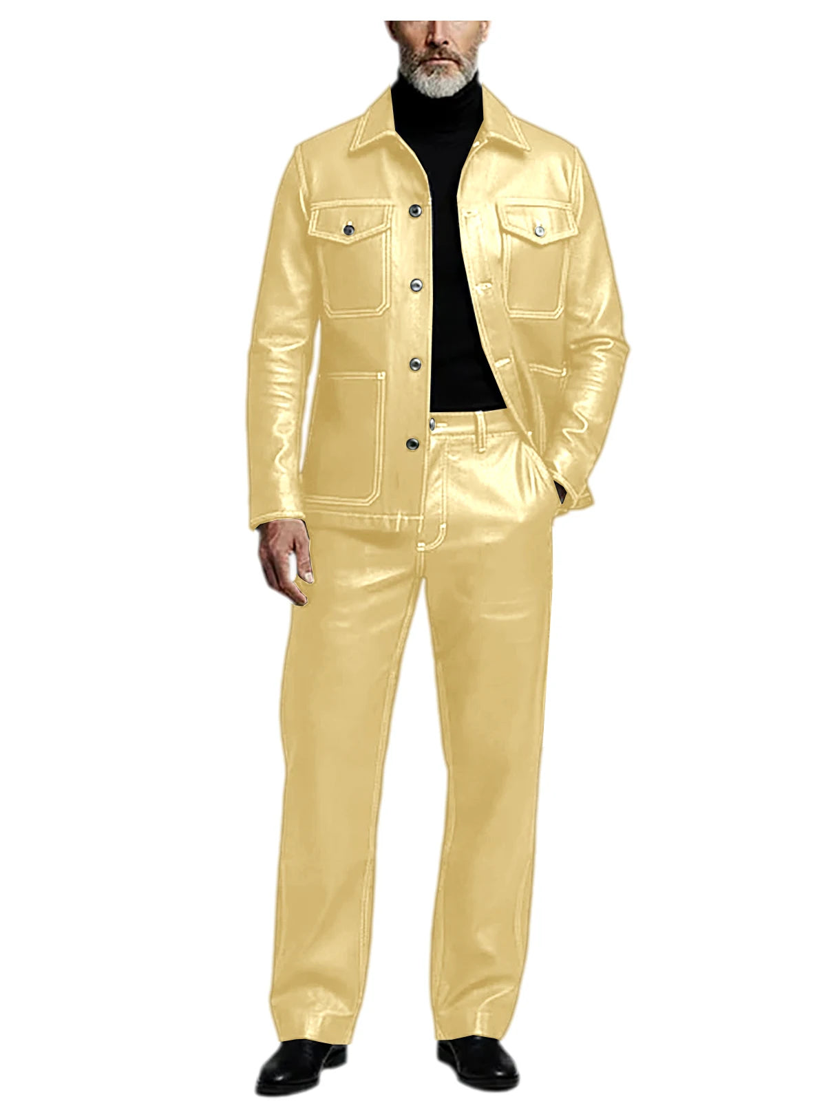 Ensemble Cuir PU Homme 2 Pièces – CLEVI Paris
