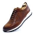 Sneakers Oxford Homme Cuir Véritable Lacets Respirant Imperméable | Noir Marron EU 39-46