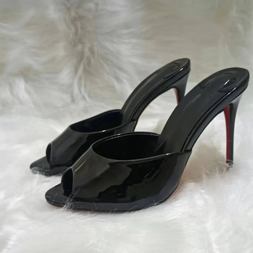 Mules femme à talon aiguille et bout ouvert – CLEVI Paris