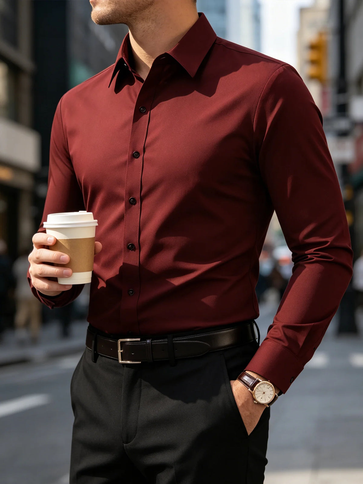 Chemise homme élégante unie – CLEVI Paris