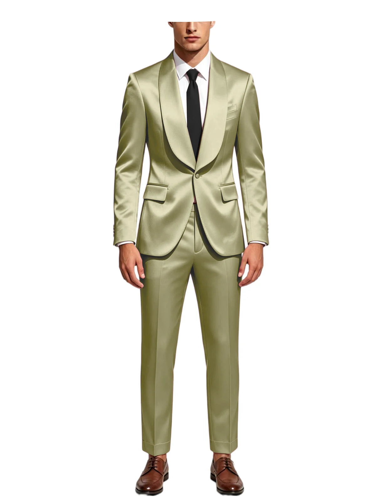 Smoking homme 2 pièces en satin – CLEVI Paris