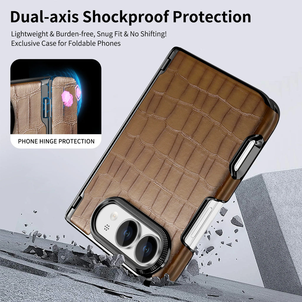 Coque iPhone Duo motif crocodile en simili – CLEVI Paris