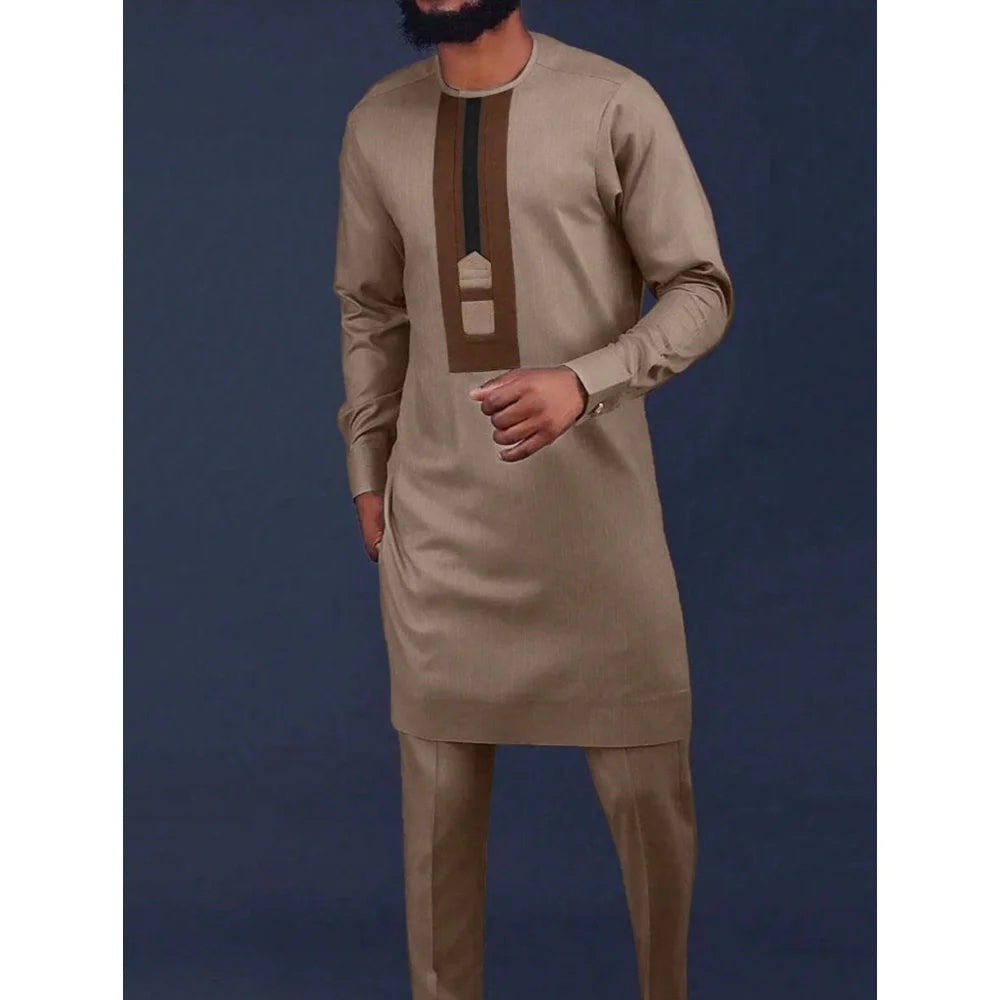 Costume Africain Homme 2 Pièces Kaftan – CLEVI Paris
