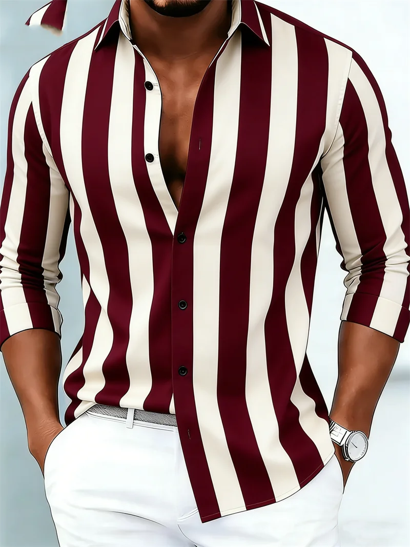 Chemise rayée 3D homme – CLEVI Paris