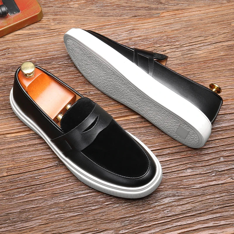 Loafers Cuir Homme Slip-On Style Britannique – CLEVI Paris