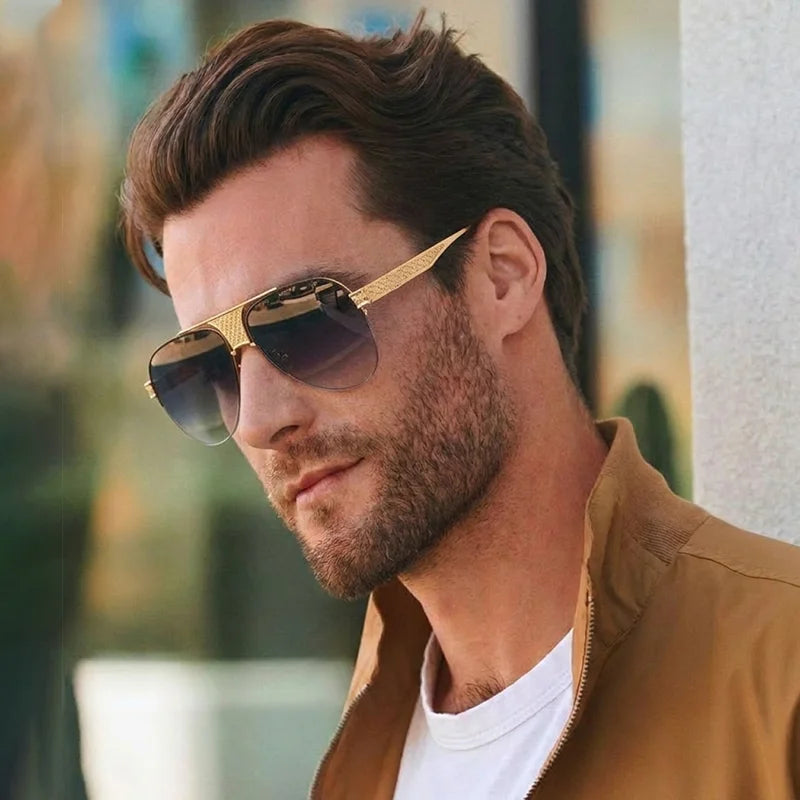 Lunettes style pilote homme en alliage – CLEVI Paris