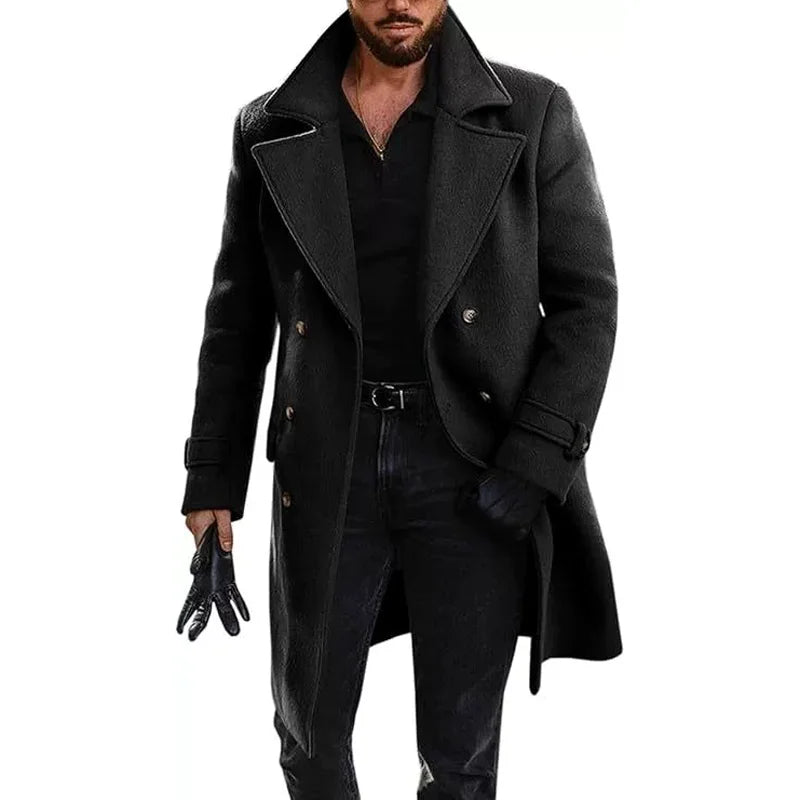 Manteau long croisé homme – CLEVI Paris