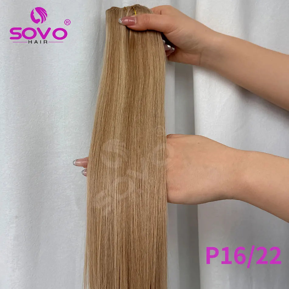 Extensions Clips Remy 7Pcs 120g Droites Femme – CLEVI Paris