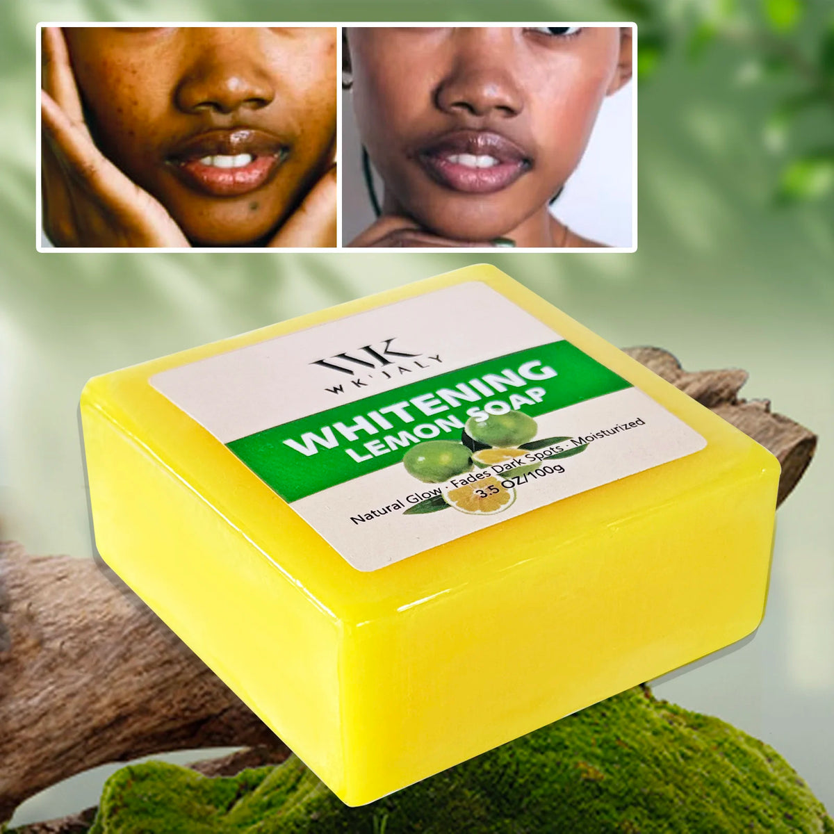 Savon Éclaircissant Citron WK'JALY – Glutathion, Acide Kojique & Beurre de Karé – CLEVI Paris