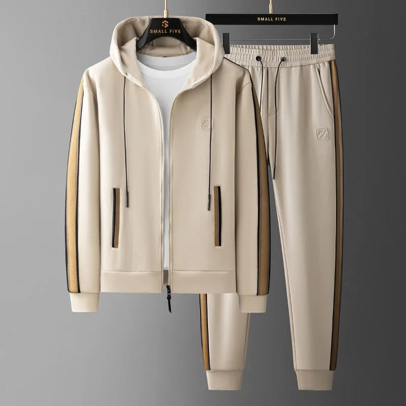 Ensemble homme à capuche bandes contrastées – CLEVI Paris