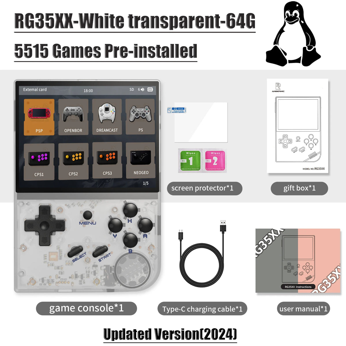 Console rétro Anbernic RG35XX 2024 – CLEVI Paris