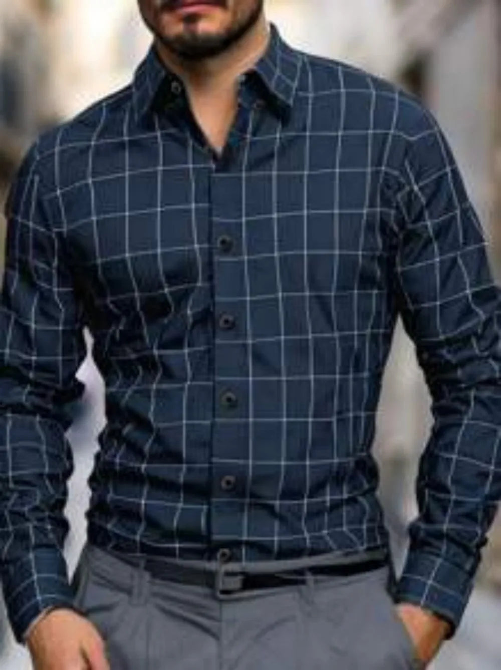 Chemise homme à carreaux en soie – CLEVI Paris