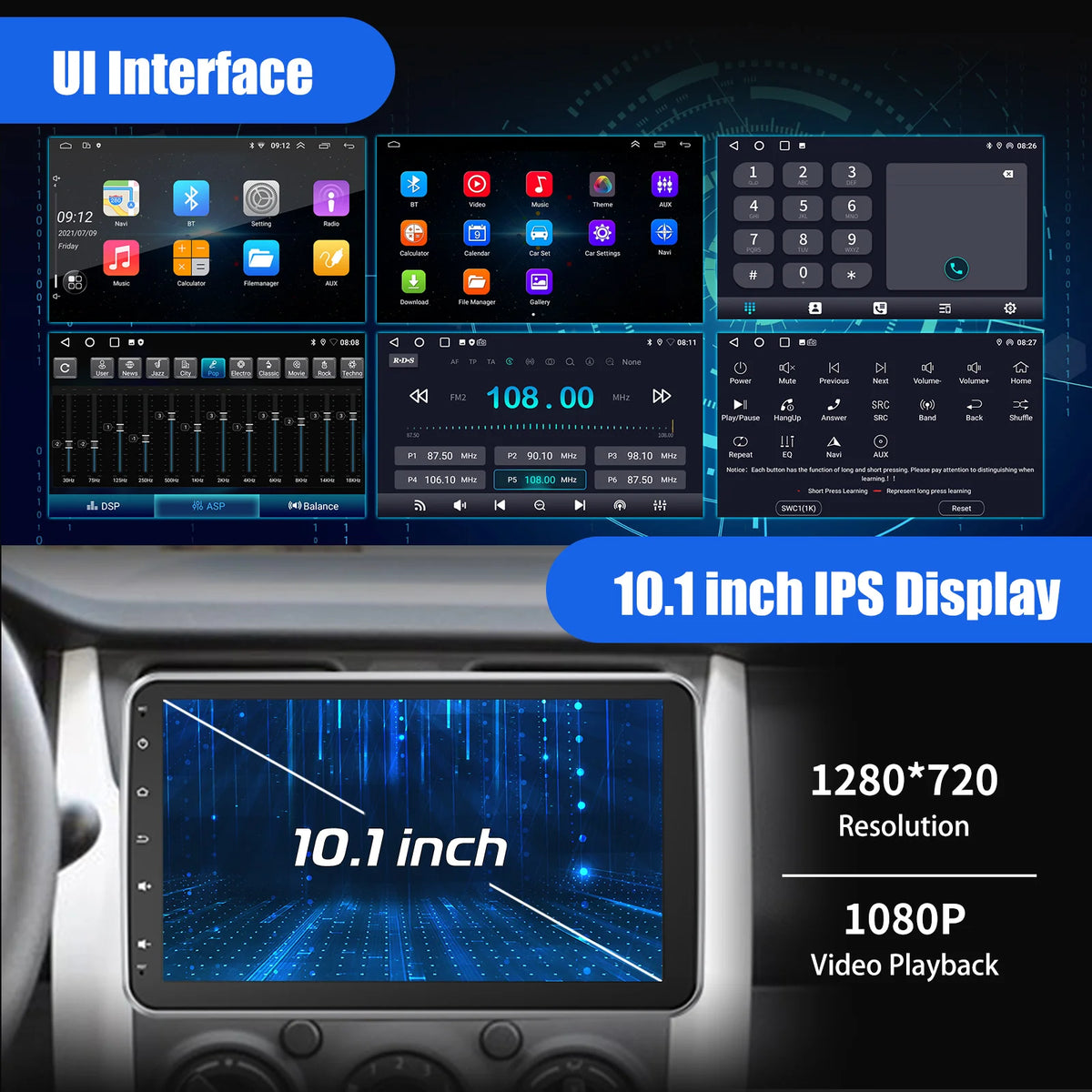 Autoradio MOPECT 10,1″ rotatif CarPlay – CLEVI Paris